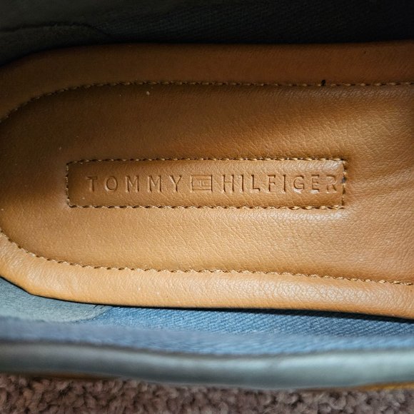 NWOT Men's Tommy Hilfiger Gray Leather Boat Shoes - Picture 8 of 9